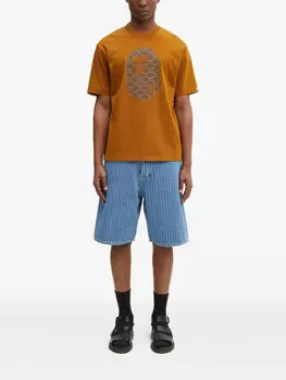 Футболка с рисунком головы обезьяны BATHING APE A Bathing Ape, коричневый