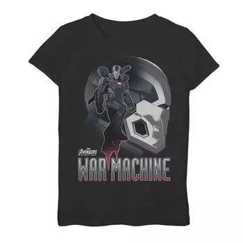 Футболка с рисунком головы профиля Marvel Infinity War War Machine для девочек 7–16 лет Marvel
