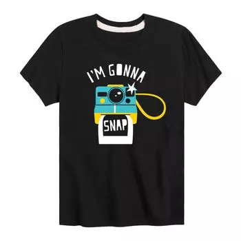 Футболка с рисунком Gonna Snap Old Camer для мальчиков 8–20 лет Licensed Character, черный