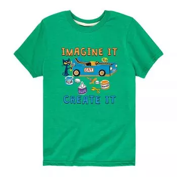 Футболка с рисунком гоночного автомобиля для мальчиков 8–20 лет Pete The Cat Licensed Character