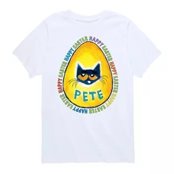 Футболка с рисунком Good Egg для мальчиков 8–20 лет Pete The Cat Licensed Character, белый