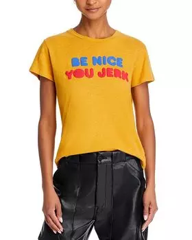 Футболка с рисунком «Греховный» MOTHER, желтый