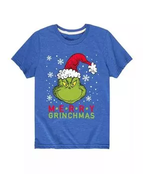 Футболка с рисунком «Grinch Merry Grinchmas» от Big Boys Hybrid, синий