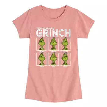 Футболка с рисунком Grinch Moods для девочек 7–16 лет Licensed Character, розовый