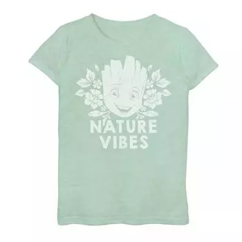 Футболка с рисунком «Groot Nature Vibes» для девочек 7–16 лет «Marvel Guardians Of The Galaxy» Marvel