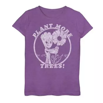 Футболка с рисунком «Groot Plant More Trees» для девочек 7–16 лет «Marvel Guardians Of The Galaxy» Marvel