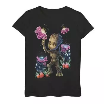 Футболка с рисунком «Groot Plants» для девочек 7–16 лет «Marvel Guardians Of The Galaxy» Licensed Character