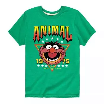 Футболка с рисунком группы Disney's The Muppets Animal для мальчиков 8–20 лет Disney, зеленый