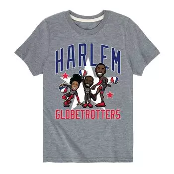 Футболка с рисунком группы Harlem Globetrotters для мальчиков 8–20 лет Licensed Character, серый