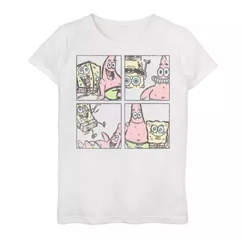 Футболка с рисунком «Губка Боб Квадратные Штаны» для девочек 7–16 лет Nickelodeon