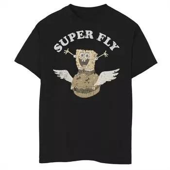 Футболка с рисунком «Губка Боб Квадратные Штаны» Nickelodeon для мальчиков 8–20 лет «Super Fly Krabby Patty» Nickelodeon