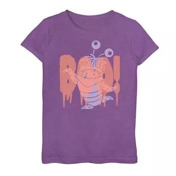 Футболка с рисунком Хэллоуина «Бу» для девочек 7–16 лет Disney/Pixar Monsters Inc. Licensed Character