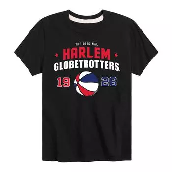 Футболка с рисунком Harlem Globetrotters 1926 для мальчиков 8–20 лет Licensed Character, черный