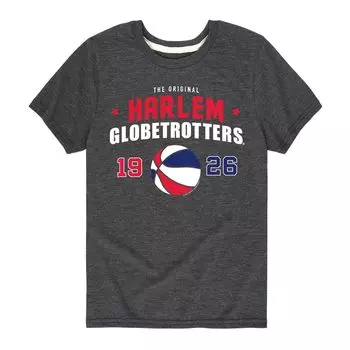 Футболка с рисунком Harlem Globetrotters 1926 для мальчиков 8–20 лет Licensed Character, серый
