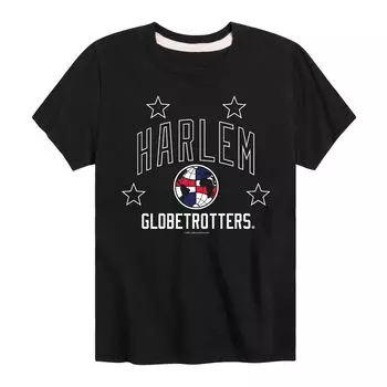 Футболка с рисунком Harlem Globetrotters для мальчиков 8–20 лет Licensed Character, черный
