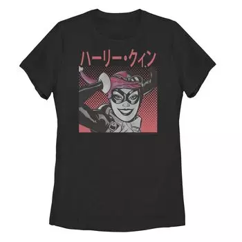 Футболка с рисунком Harley Quinn для юниоров в стиле кандзи Licensed Character