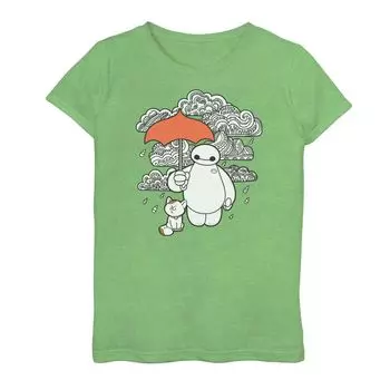 Футболка с рисунком хны для девочек 7–16 лет Disney's Big Hero 6 Baymax Rain Cloud Licensed Character