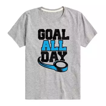 Футболка с рисунком хоккейной шайбы для мальчиков 8–20 Goal All Day Licensed Character