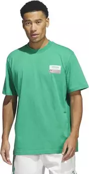 Футболка с рисунком Hoop Prep adidas, цвет Court Green
