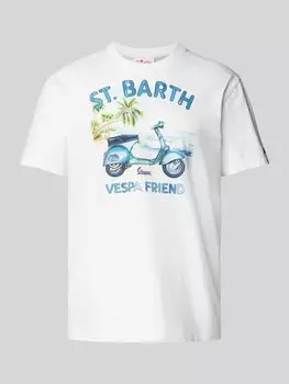 Футболка с рисунком и эффектным принтом MC2 Saint Barth, белый