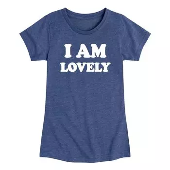 Футболка с рисунком «I Am Lovely» для девочек 7–16 лет Licensed Character, синий