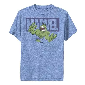 Футболка с рисунком и логотипом Marvel Hulk для мальчиков 8–20 лет в стиле чиби Action Pose Marvel