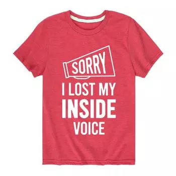 Футболка с рисунком «I Lost My Inside Voice» для мальчиков 8–20 лет Licensed Character