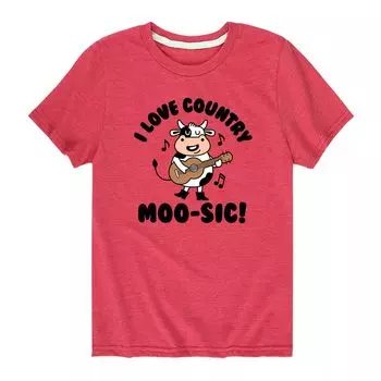 Футболка с рисунком I Love Country Moosic для мальчиков 8–20 лет Licensed Character
