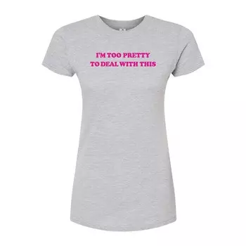 Футболка с рисунком I’m Too Pretty для юниоров Licensed Character, серый