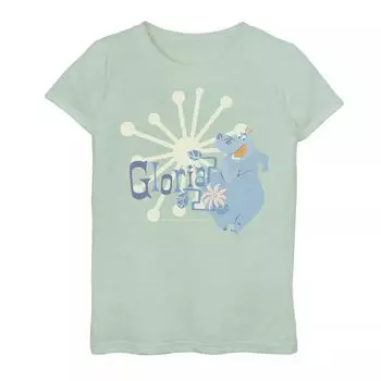 Футболка с рисунком и портретом Gloria Happy Dance Test для девочек 7–16 лет из Мадагаскара Licensed Character