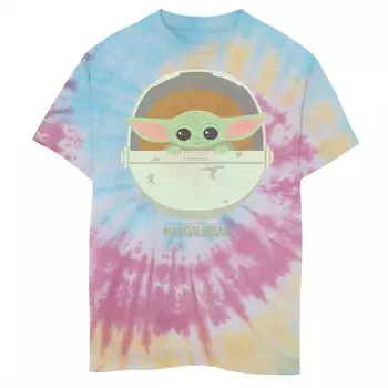 Футболка с рисунком и рисунком Tie Dye для мальчиков 8–20 лет, «Звездные войны», «Мандалорец Грогу, он же Бэби Йода». Star Wars