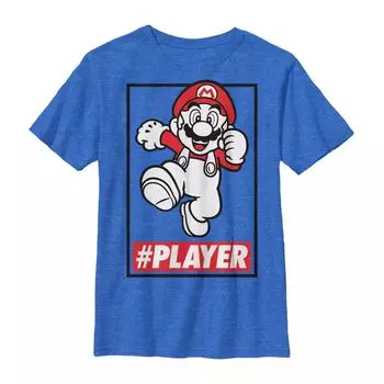 Футболка с рисунком «Игра в бегущую позу» для мальчиков 8–20 лет Mario Bros. Licensed Character