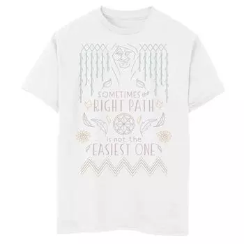 Футболка с рисунком искусственной вышивки для мальчиков 8–20 лет «Дисней Покахонтас Бабушка Уиллоу» Disney