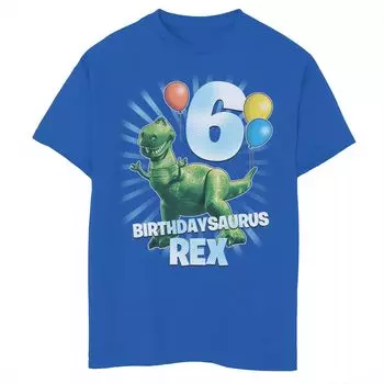 Футболка с рисунком «История игрушек» Disney/Pixar для мальчиков 8–20 лет рождения «Saurus Rex» на 6-й день рождения Disney / Pixar