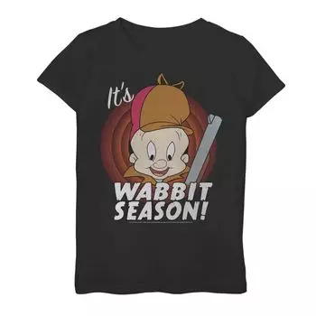 Футболка с рисунком «It's Wabbit Season» для девочек 7–16 лет «Looney Tunes Elmer Fudd» Licensed Character