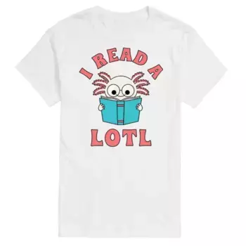 Футболка с рисунком из мультфильма "Я много читаю" от Axlotl. Большая и высокая. Licensed Character, белый