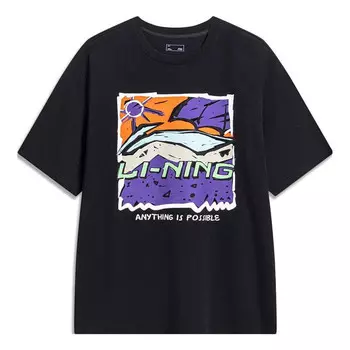 Футболка с рисунком из мультфильма «Всё возможно» Li-Ning, черный