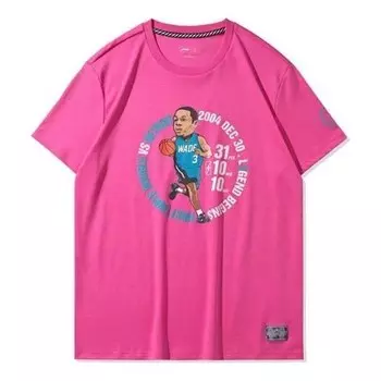 Футболка с рисунком из мультфильма «Путь Уэйда» Li-Ning, розовый