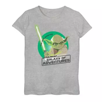 Футболка с рисунком Йоды для девочек 7–16 лет «Звездные войны: Галактика приключений Йоды» Licensed Character