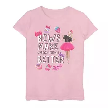 Футболка с рисунком Jojo Siwa Bows Make Everything Better для девочек 7–16 лет Licensed Character