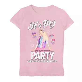 Футболка с рисунком Jojo Siwa для девочек 7–16 лет «Это моя вечеринка» Licensed Character, розовый