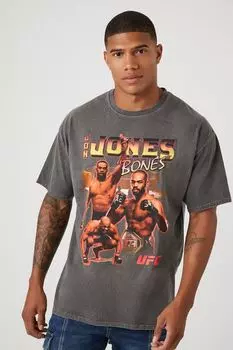 Футболка с рисунком Jon Jones UFC Forever 21, черный