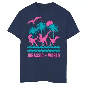 Футболка с рисунком Jurassic World Island для мальчиков 8–20 лет Licensed Character