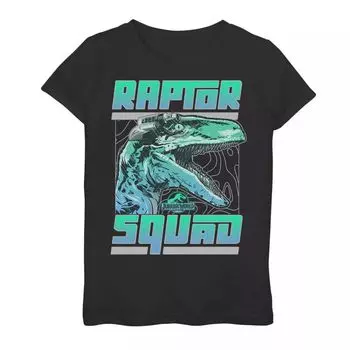 Футболка с рисунком Jurassic World Raptor Squad для девочек 7–16 лет Licensed Character
