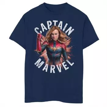 Футболка с рисунком «Капитан Марвел Взрыв» для мальчиков 8–20 лет «Marvel Avengers Endgame» Licensed Character
