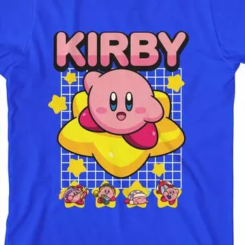 Футболка с рисунком Kirby Riding Warp Star для мальчиков 8–20 лет Licensed Character