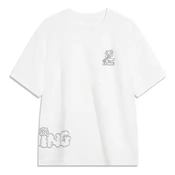 Футболка с рисунком кокосовой пальмы Li-Ning, белый