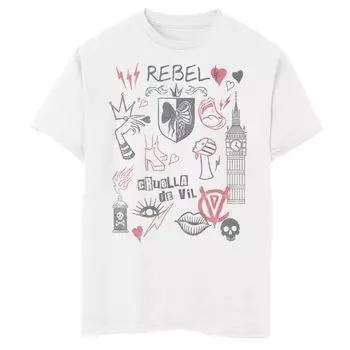 Футболка с рисунком коллажа Disney's Cruella для мальчиков 8–20 лет Disney