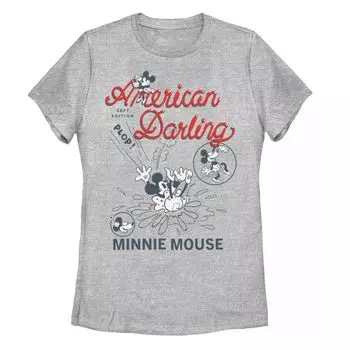 Футболка с рисунком комиксов American Darling от Disney's Minnie Mouse Juniors Licensed Character