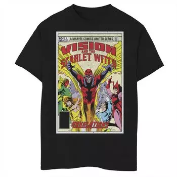 Футболка с рисунком комиксов для мальчиков 8–20 лет «Marvel Vision & The Scarlet Witch Revelations» Marvel